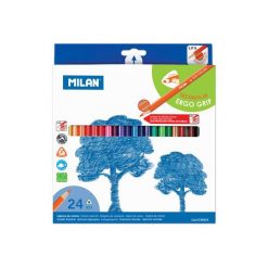 Kredki ołówkowe trójkątne 24 kolory (WIKR-040142). Kredki do oczu MILAN. Za 21.90 zł.