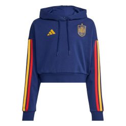 Bluza z kapturem Spain DNA. Niebieskie bluzy Adidas, bez wzorów, z kapturem. Za 259.00 zł.