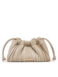 Calvin Klein Torebka Plisse Mini Drawstring Bag LV04F3077G Écru. Listonoszki Calvin Klein, bez wzorów, ze skóry, bez dodatków. Za 429.99 zł.