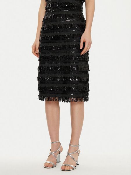 JOOP! Spódnica midi 30044815 Czarny Regular Fit. Czarne spódnice Joop!, bez wzorów, z syntetyku, midi. Za 399.99 zł.