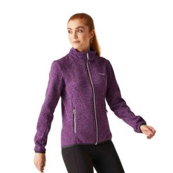 Bluza Polarowa Damska Melanżowy Pełen Suwak Newhill. Fioletowe bluzy Regatta, na zimę, xl, bez wzorów, z dzianiny, bez kaptura. Za 61.99 zł.