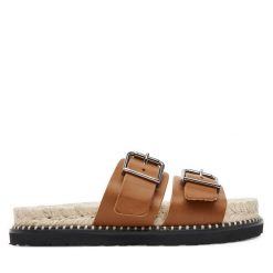 Espadryle Castañer. Brązowe espadryle Castañer, bez wzorów, bez obcasa, bez zapięcia. Za 599.99 zł.