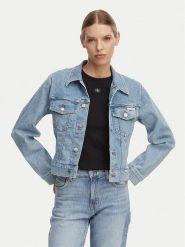 Calvin Klein Jeans Kurtka jeansowa LV047F672G Niebieski jasny Regular Fit. Niebieskie kurtki Calvin Klein Jeans, s, bez wzorów, z bawełny, bez kaptura. Za 409.99 zł.