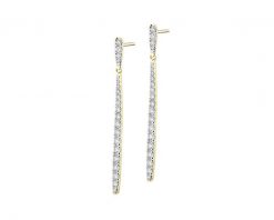 Kolczyki z żółtego złota z brylantami - 1,27 ct - próba 750. Żółte kolczyki Apart, z brylantem, złote. Za 13,590.00 zł.