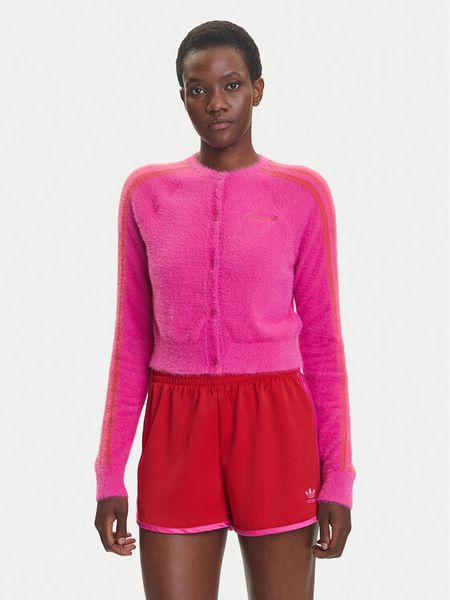 Adidas Kardigan Fluffy JW3645 Różowy Regular Fit. Czerwone kardigany Adidas, l, bez wzorów, z syntetyku. Za 329.99 zł.