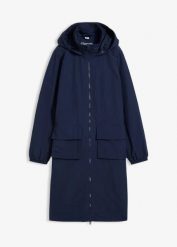Lekka parka, hydrofobowa. Niebieskie parki bonprix, bez kaptura. Za 219.99 zł.