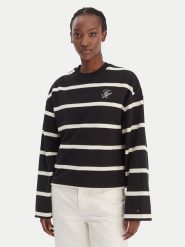 Tommy Hilfiger Sweter WW0WW48431 Czarny Regular Fit. Czarne swetry TOMMY HILFIGER, xl, bez wzorów, z bawełny, bez ramiączek. Za 489.99 zł.