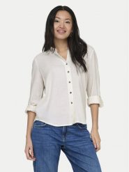 ONLY Koszula Goa 15363991 Biały Loose Fit. Białe koszule Only, xl, bez wzorów, ze lnu, bez kołnierzyka, bez ramiączek. Za 169.99 zł.