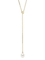 Pearl Addict Złoty naszyjnik z perłą - dł. 42 cm rozmiar: onesize. Żółte naszyjniki Pearl Addict, z perłą, złote. Za 682.45 zł.