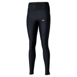 Legginsy z wieloma kieszeniami dla kobiet Mizuno. Czarne legginsy Mizuno, l, bez wzorów, z materiału. Za 179.99 zł.