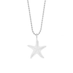 Naszyjnik Łańcuch No. 12 z zawieszką Starfish posrebrzany. Naszyjniki Lilou, posrebrzane. Za 238.00 zł.