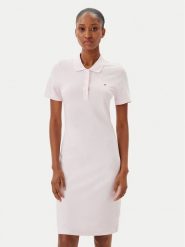 Tommy Hilfiger Sukienka codzienna WW0WW43228 Różowy Slim Fit. Czerwone sukienki TOMMY HILFIGER, na co dzień, xs, bez wzorów, z bawełny, bez kołnierzyka, bez ramiączek, proste. Za 369.99 zł.