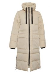 MOSS COPENHAGEN Płaszcz pikowany "Pavinaria" w kolorze beżowym rozmiar: L/XL. Brązowe płaszcze Moss Copenhagen, l, bez wzorów, z puchu, bez kaptura. Za 343.41 zł.
