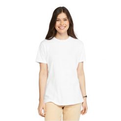 Koszulka Damska Softstyle CVC. Czarne bluzki GILDAN, l, bez wzorów, sportowe, bez kołnierzyka, bez ramiączek. Za 39.99 zł.