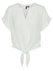 Vero Moda Koszulka w kolorze białym rozmiar: XS. Białe bluzki Vero Moda, xs, bez wzorów, bez kołnierzyka, bez ramiączek. Za 118.56 zł.