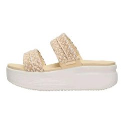 HeyDude Damskie Klapki Austin Slide Woven. Białe klapki Hey Dude, bez wzorów, z materiału, bez obcasa. Za 199.00 zł.