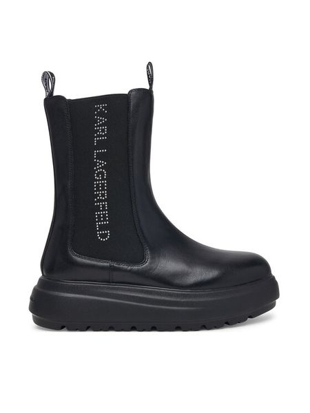 KARL LAGERFELD Sztyblety Katya KL46660 Czarny. Czarne botki KARL LAGERFELD, bez wzorów, ze skóry, bez obcasa, na płaskiej podeszwie, bez zapięcia. Za 1,029.00 zł.
