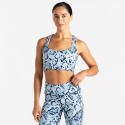 Biustonosz sportowy damski Swift. Niebieskie bielizna sportowa Dare 2b, bez wzorów, z elastanu. W wyprzedaży za 139.99 zł.