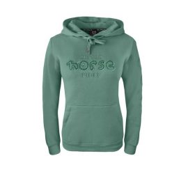 Bluza jeździecka Little Rider butelkowa zieleń JD Attack. Zielone bluzy JD ATTACK, uniwersalny, bez wzorów, z bawełny, z kapturem. Za 139.99 zł.
