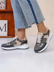 Sixth Sens Sneakersy w kolorze złoto-czarno-beżowym rozmiar: 37. Brązowe trampki Sixth Sens, bez wzorów, bez zapięcia. Za 127.65 zł.