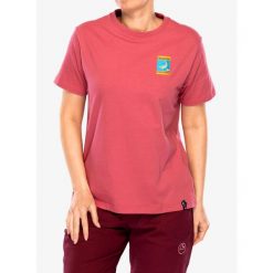 Koszulka bawełniana damska La Sportiva Moon Climb T-Shirt. Czerwone koszulki sportowe La Sportiva, bez wzorów, z bawełny, bez ramiączek. Za 193.99 zł.