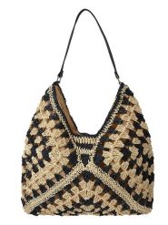 Clayre & Eef Torebka w kolorze beżowo-czarnym - 38 x 40 x 1 cm rozmiar: onesize. Brązowe torby na ramię Clayre & Eef, bez wzorów, z materiału, na ramię, bez dodatków. Za 131.95 zł.