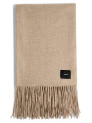 Someday Damski szalik z frędzlami - Barula Long Kobiety beżowy marmurkowy, ONE SIZE. Brązowe szaliki someday., bez wzorów. Za 199.95 zł.