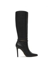 Just Cavalli Kozaki 79RA3S07 ZSD53 Czarny. Czarne kozaki Just Cavalli, ze skóry, bez obcasa, na szpilce, bez zapięcia. Za 1,379.00 zł.