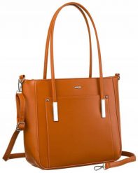 Shopperka damska Rovicky R-072-03 camelowa. Shopper ROVICKY, bez wzorów, ze skóry ekologicznej, klasyczne, bez dodatków. Za 77.89 zł.