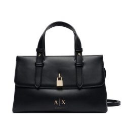 Torebka Armani Exchange. Czarne torebki klasyczne Armani Exchange, bez wzorów, bez dodatków. Za 704.99 zł.