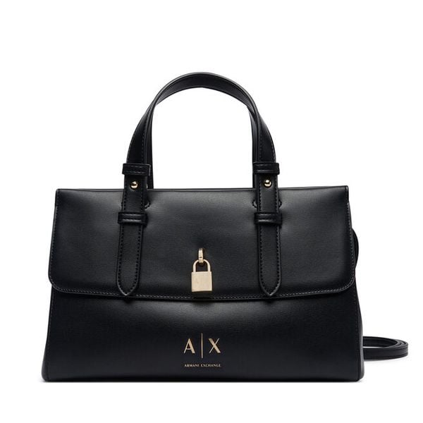 Torebka Armani Exchange. Czarne torebki klasyczne Armani Exchange, bez wzorów, bez dodatków. Za 704.99 zł.