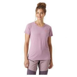 T-shirt damski Helly Hansen Skog graphic. Fioletowe t-shirty Helly Hansen, bez wzorów, bez kołnierzyka, bez ramiączek. Za 233.50 zł.