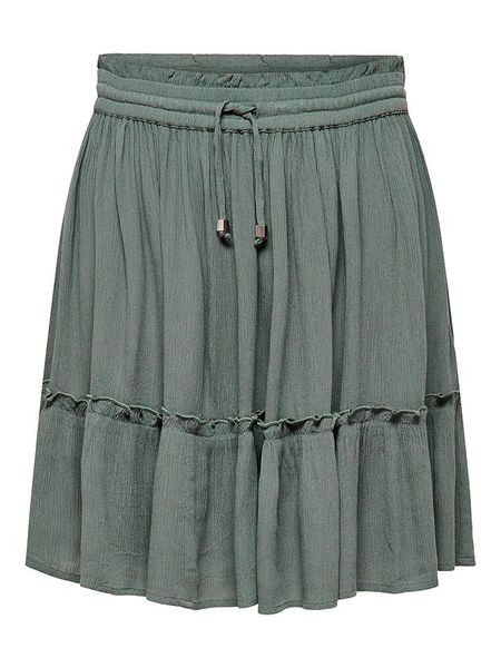 ONLY Spódnica "Ibiza" w kolorze zielonym rozmiar: S. Zielone spódnice Only, na imprezę, s, bez wzorów, z włókna, mini. Za 56.79 zł.