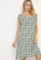 Zielona Rozkloszowana Sukienka Bawełniana bez Rękawów w Wzór Paisley Tullio. Zielone sukienki Born2be, na co dzień, l, bez wzorów, z bawełny, eleganckie, bez kołnierzyka, bez ramiączek, midi, rozkloszowane. Za 34.99 zł.