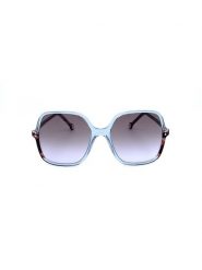 Carolina Herrera Damskie okulary przeciwsłoneczne w kolorze brązowo-błękitno-szarym rozmiar: 56. Niebieskie okulary przeciwsłoneczne Carolina Herrera, bez wzorów, z tworzywa sztucznego. Za 334.95 zł.