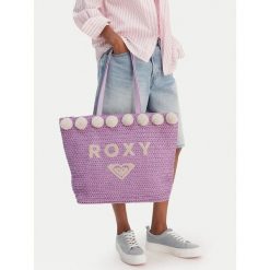 Torebka Roxy. Fioletowe shopper Roxy, bez wzorów, bez dodatków. Za 119.99 zł.