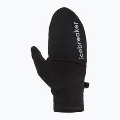 Rękawiczki trekkingowe icebreaker Merino Sierra Convertible Mitten. Czarne rękawiczki Icebreaker, bez wzorów, sportowe. Za 149.99 zł.