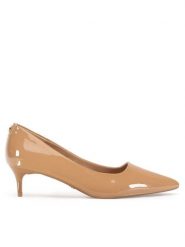 Nine West Szpilki WFA3042-1 Beżowy. Brązowe szpilki Nine West, bez wzorów, ze skóry, bez obcasa, na szpilce, bez zapięcia. Za 199.99 zł.