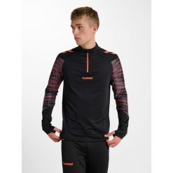 Bluza dresowa 1/2 zip Hummel Blaze Pro. Brązowe bluzy Hummel, na zimę, bez wzorów, z dresówki, bez kaptura. W wyprzedaży za 198.50 zł.