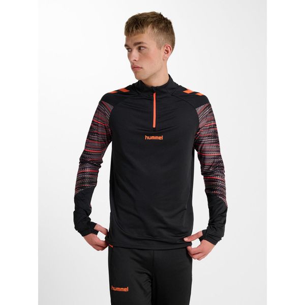 Bluza dresowa 1/2 zip Hummel Blaze Pro. Brązowe bluzy Hummel, na zimę, bez wzorów, z dresówki, bez kaptura. Za 208.80 zł.