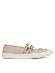 Converse Baleriny Chuck Taylor All Star Dainty Mary Jane A11491C Beżowy. Brązowe baleriny Converse, bez wzorów, ze skóry, bez obcasa. Za 219.99 zł.