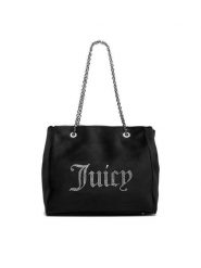 Juicy Couture Torebka CEO-BIJXT8935WPO Czarny. Czarne shopper Juicy Couture, bez wzorów, z materiału, bez dodatków. Za 399.99 zł.