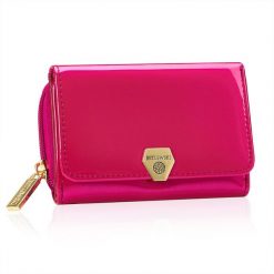 Portfel damski BETLEWSKI BPD-VS-930 ROSE. Czerwone portfele Betlewski, bez wzorów, ze skóry. Za 139.99 zł.