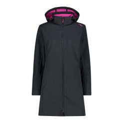 Kurtka parka z kapturem, zapinana na zamek dla kobiet CMP. Szare kurtki sportowe CMP, xs, bez wzorów, z softshellu, z kapturem, trekkingowe. W wyprzedaży za 447.75 zł.
