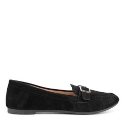 Baleriny DeeZee. Czarne baleriny DeeZee, bez wzorów, bez obcasa. Za 79.99 zł.