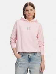 Karl Lagerfeld Jeans Bluza B2W20037 Różowy jasny Regular Fit. Czerwone bluzy Karl Lagerfeld Jeans, l, bez wzorów, z bawełny, bez kaptura. Za 501.99 zł.