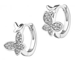 Kolczyki srebrne z cyrkoniami - motyle. Szare kolczyki Apart, z cyrkonią, srebrne. Za 159.00 zł.