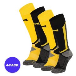 Skarpety snowboardowe unisex 4 szt. Żółte skarpety XTREME, bez wzorów, z materiału. Za 245.29 zł.