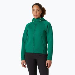 Bluza damska Helly Hansen HP Ocean Full Zip Jacket 2.0. Zielone bluzy Helly Hansen, bez wzorów, bez kaptura. Za 590.00 zł.