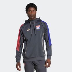 Bluza piłkarska z kapturem treningowa ADIDAS Olympique Lyonnais 25/26. Bluzy Adidas, s, bez wzorów, z kapturem. Za 279.99 zł.
